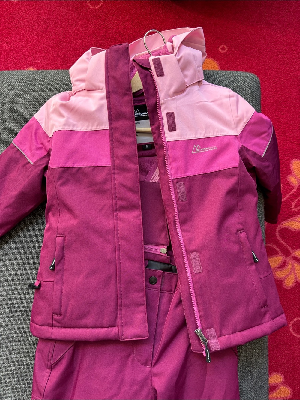 Girls' Pink Colorblock SUNICE Jacket and Snow Pants